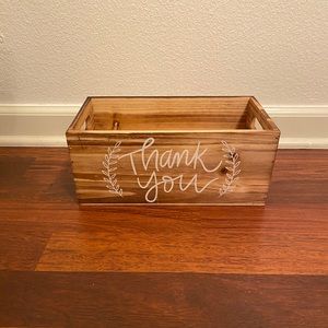 Wooden “Thank You” Box